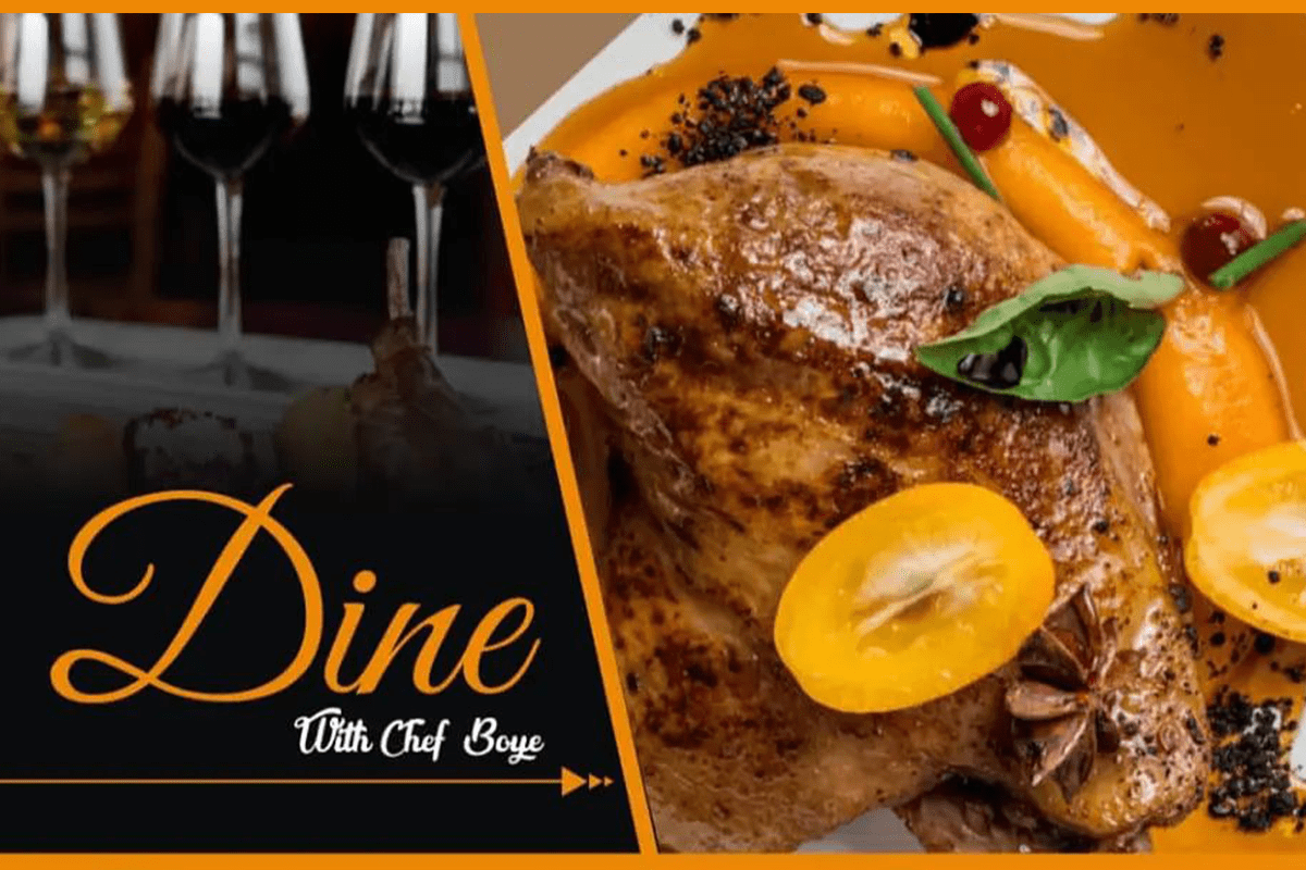 Dine with Chef Boye — event flyer
