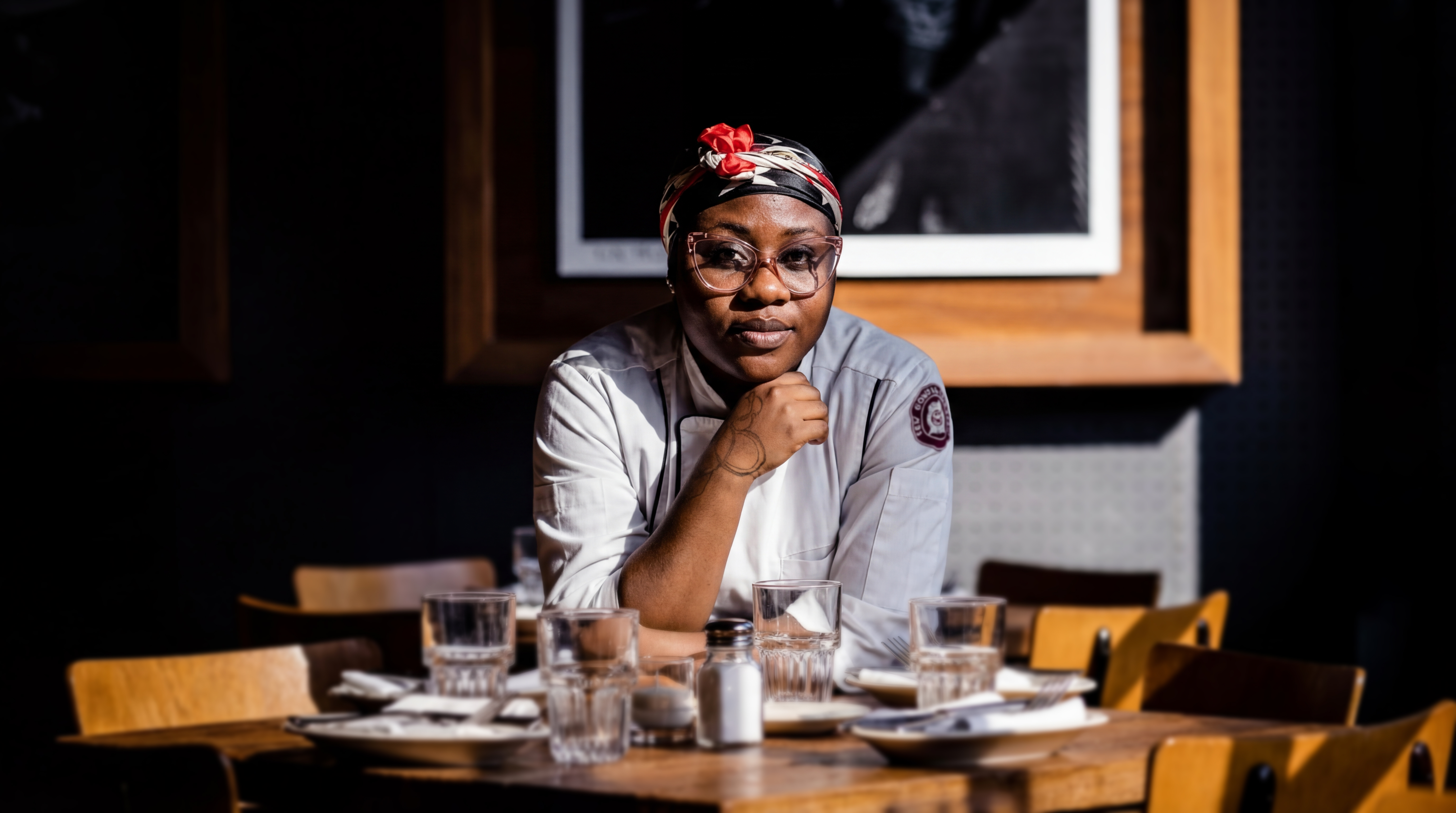 Chef cooking in professional kitchen